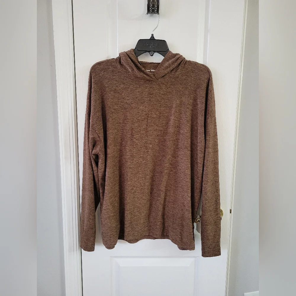 Outdoor Voices CloudKnit Relaxed Oversized Hoodie in Chocolate Brown Size Small